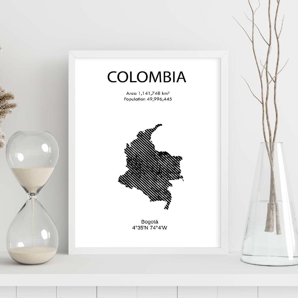 Nacnic Lámina De Colombia Del Mundo