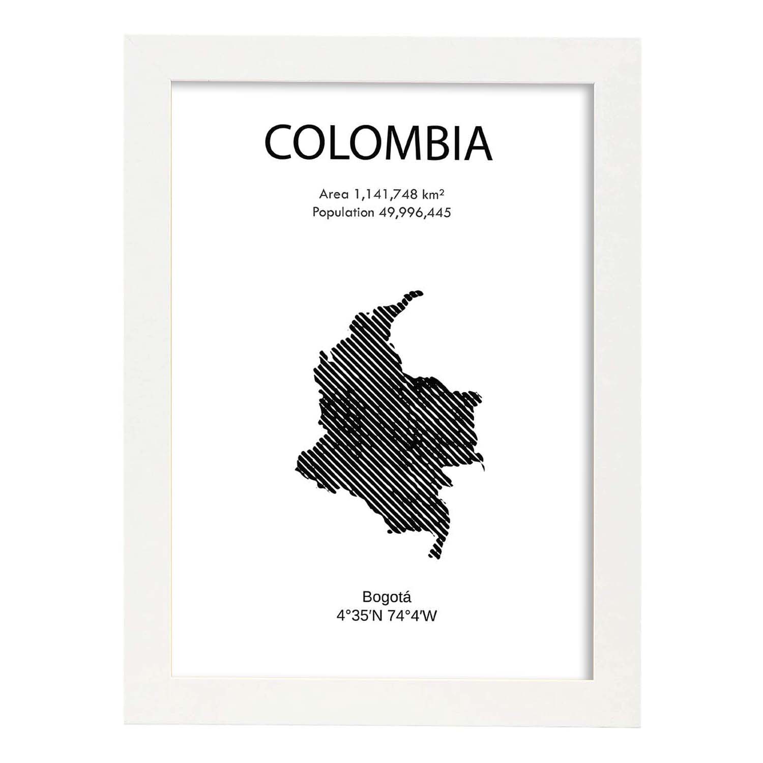 Nacnic Lámina De Colombia Del Mundo