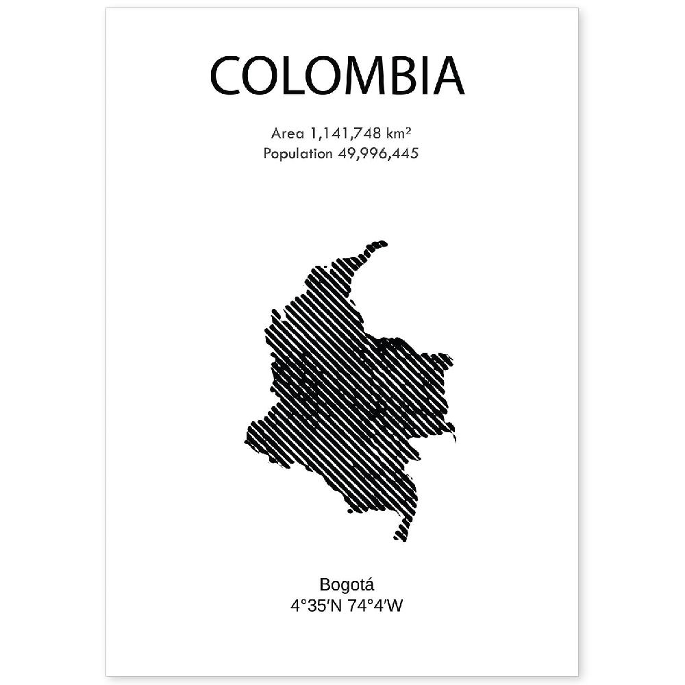 nacnic Lámina de Colombia del Mundo