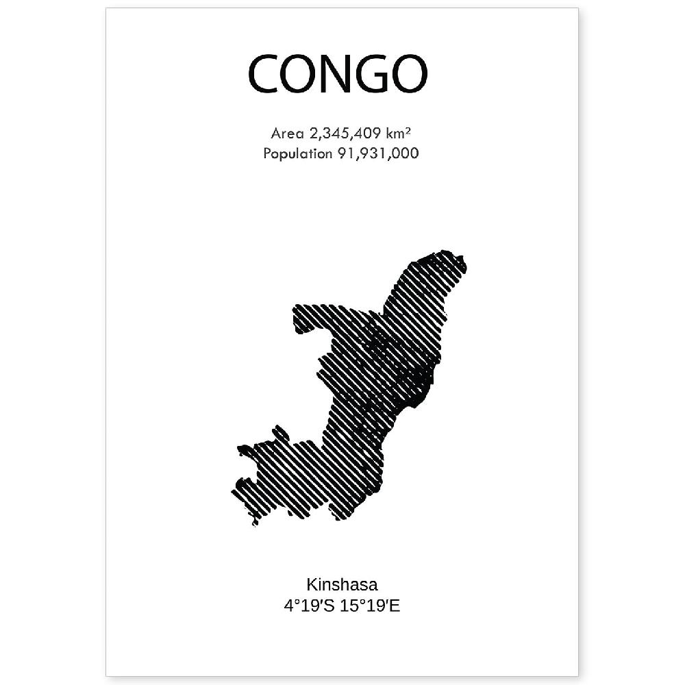 nacnic Lámina de Congo del Mundo