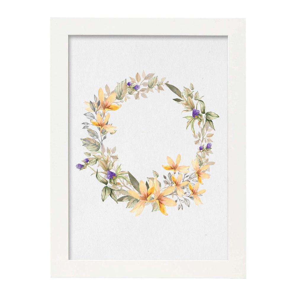 Nacnic Lámina De Corona Floral Amarilla Ilustrada