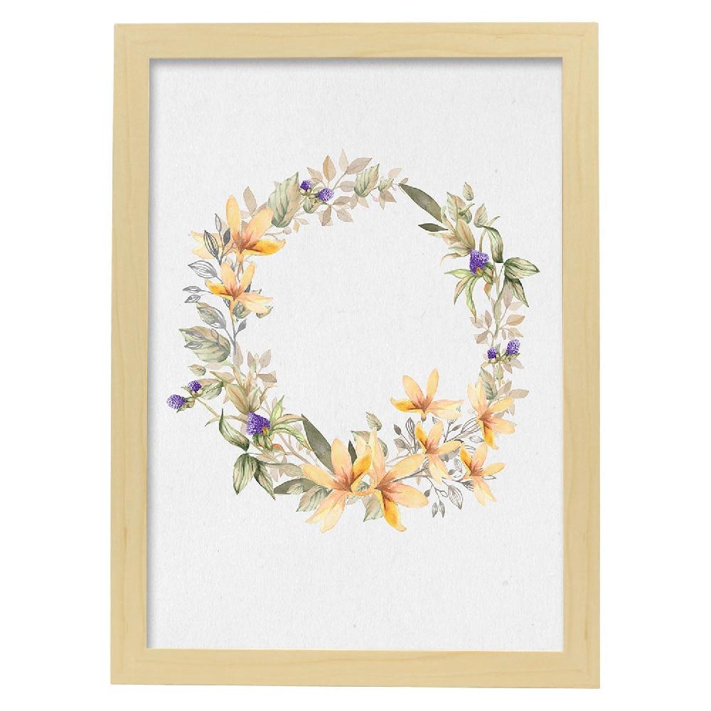 Nacnic Lámina De Corona Floral Amarilla Ilustrada
