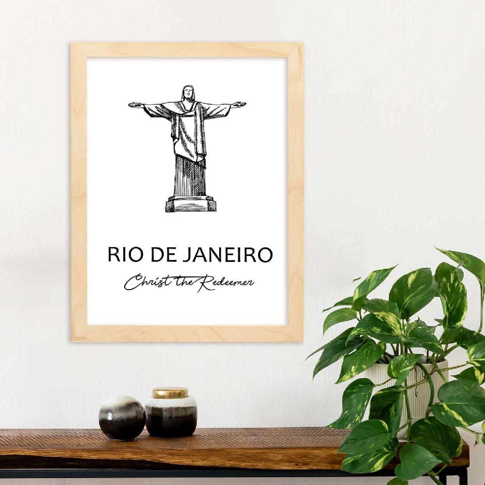 Nacnic Lámina De Cristo Redentor En Rio De Janeiro