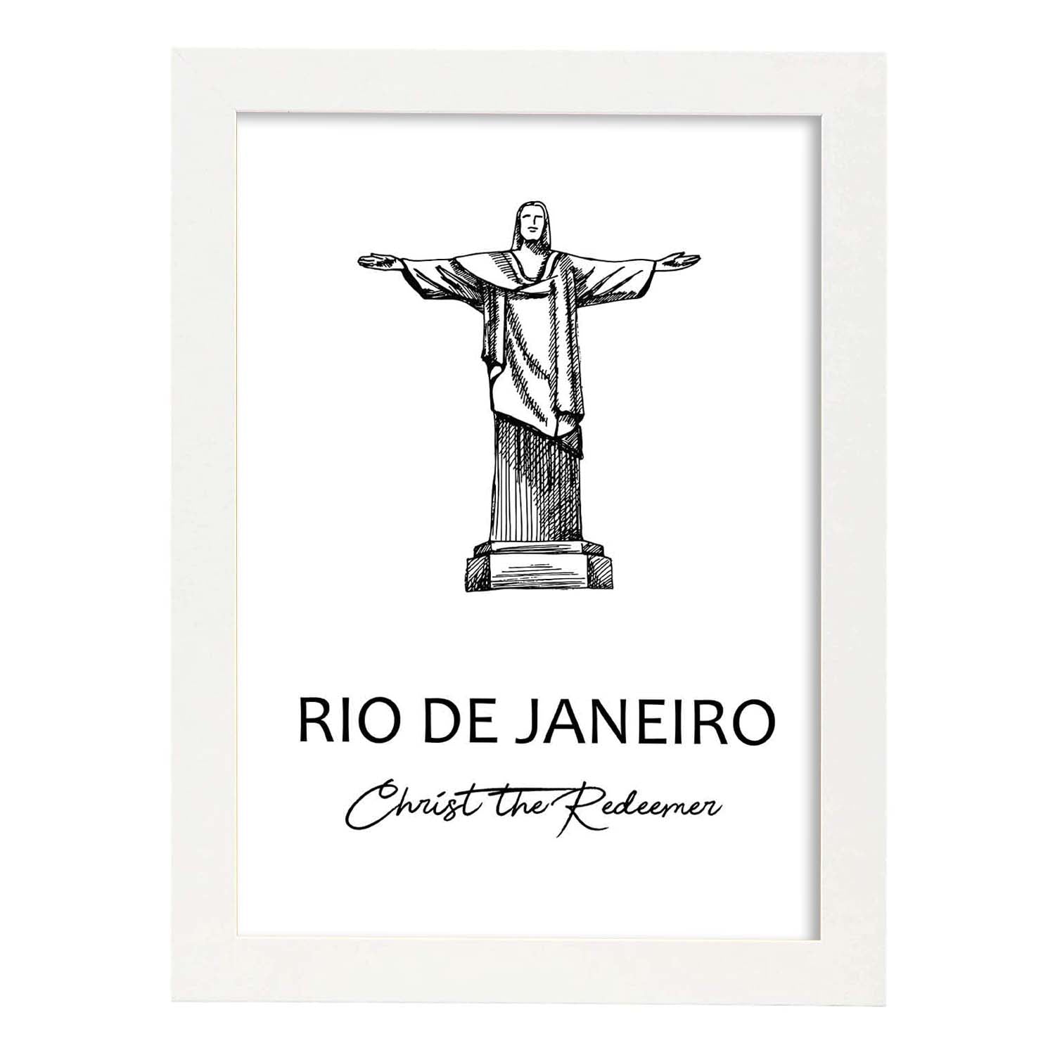Nacnic Lámina De Cristo Redentor En Rio De Janeiro