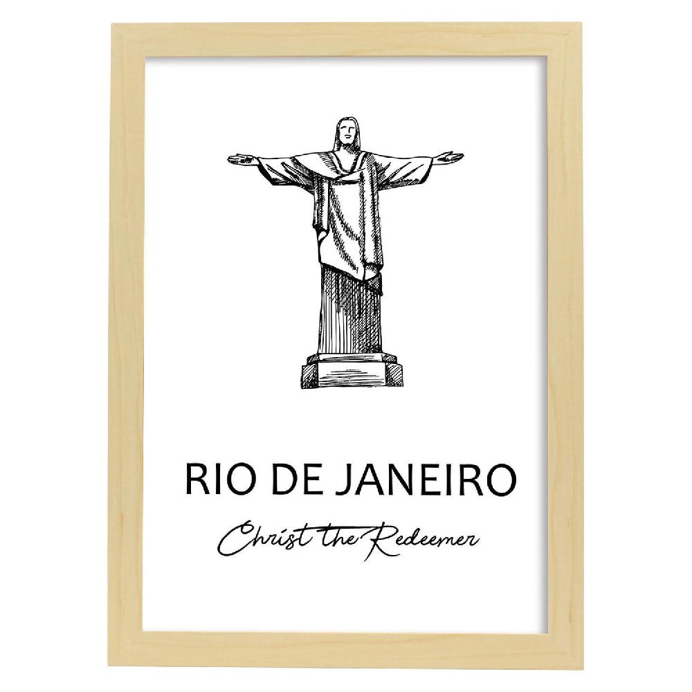 Nacnic Lámina De Cristo Redentor En Rio De Janeiro