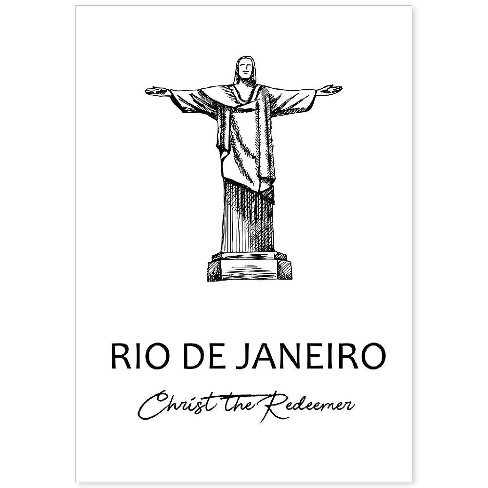 nacnic Lámina de Cristo Redentor en Rio de Janeiro
