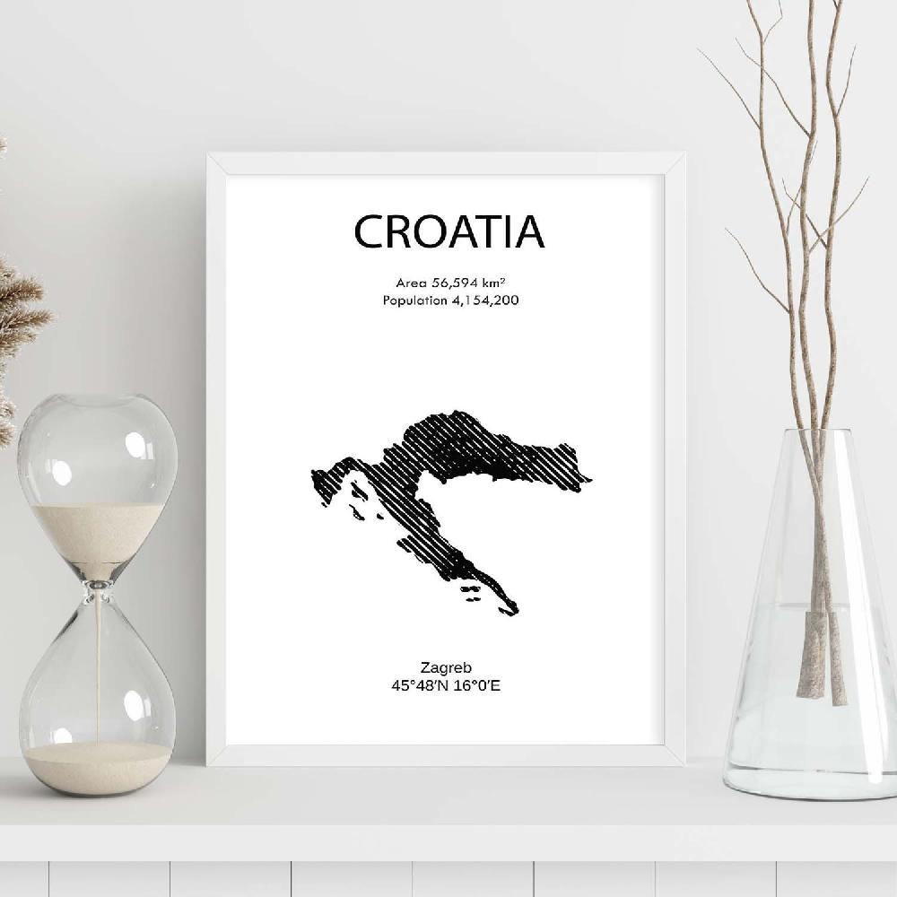 Nacnic Lámina De Croacia Del Mundo