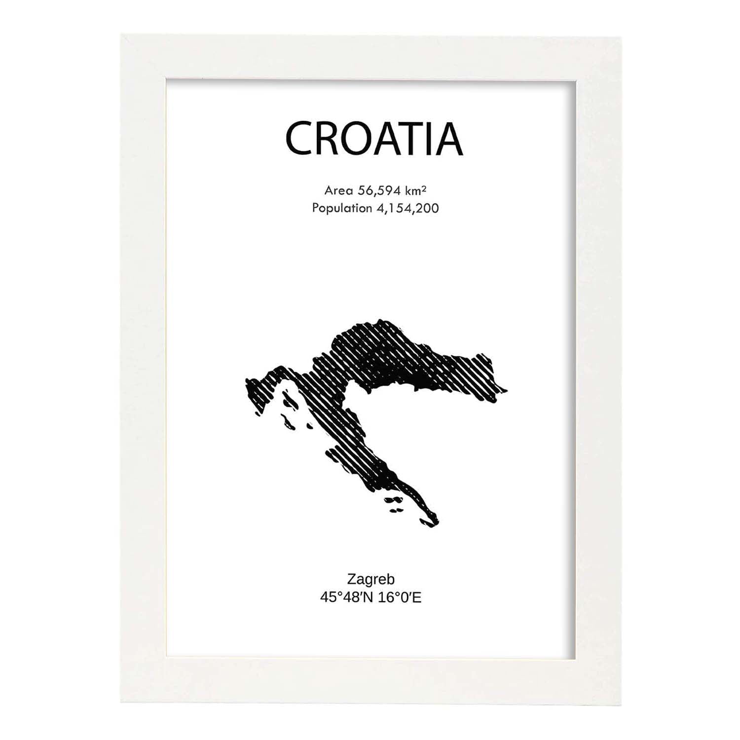 Nacnic Lámina De Croacia Del Mundo