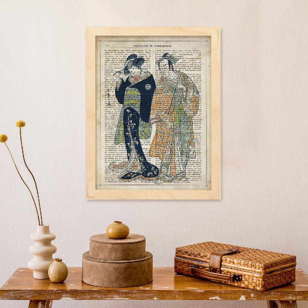 Nacnic Lámina De Diseños Japoneses Y Geishas