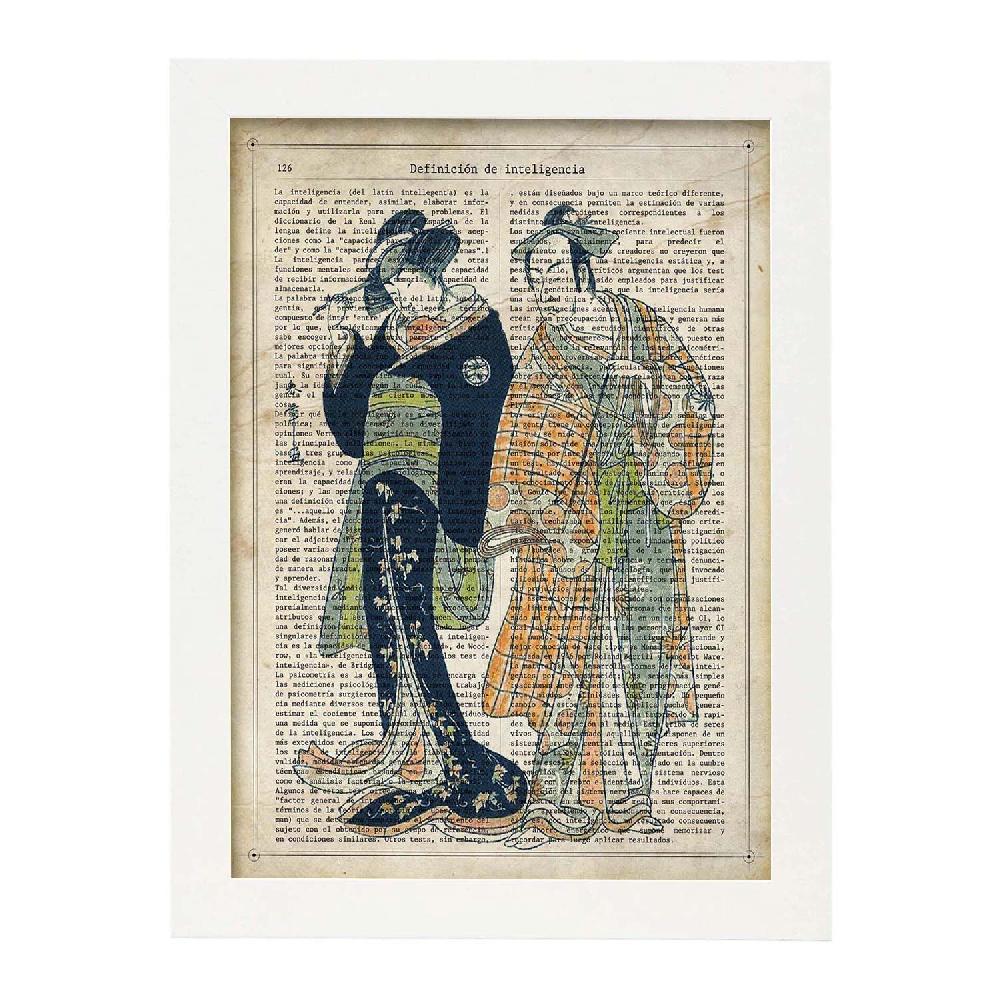 Nacnic Lámina De Diseños Japoneses Y Geishas