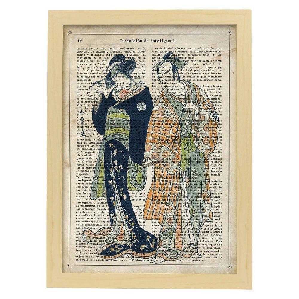 Nacnic Lámina De Diseños Japoneses Y Geishas