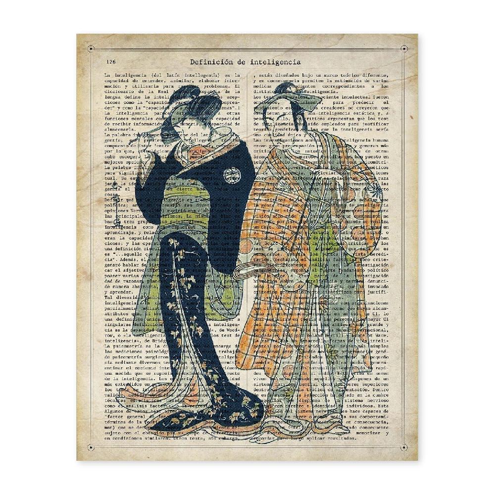 nacnic Lámina de Diseños Japoneses y Geishas