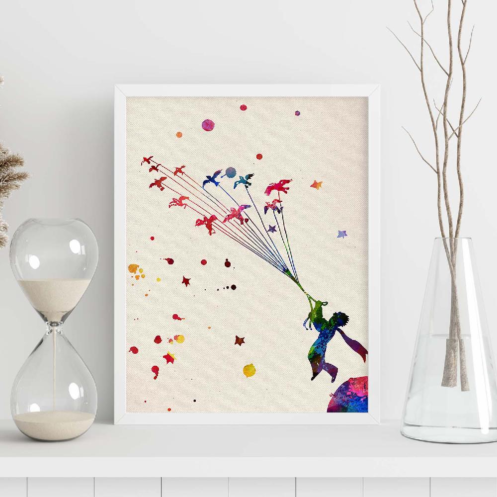 Nacnic Lámina De El Principito En Acuarela