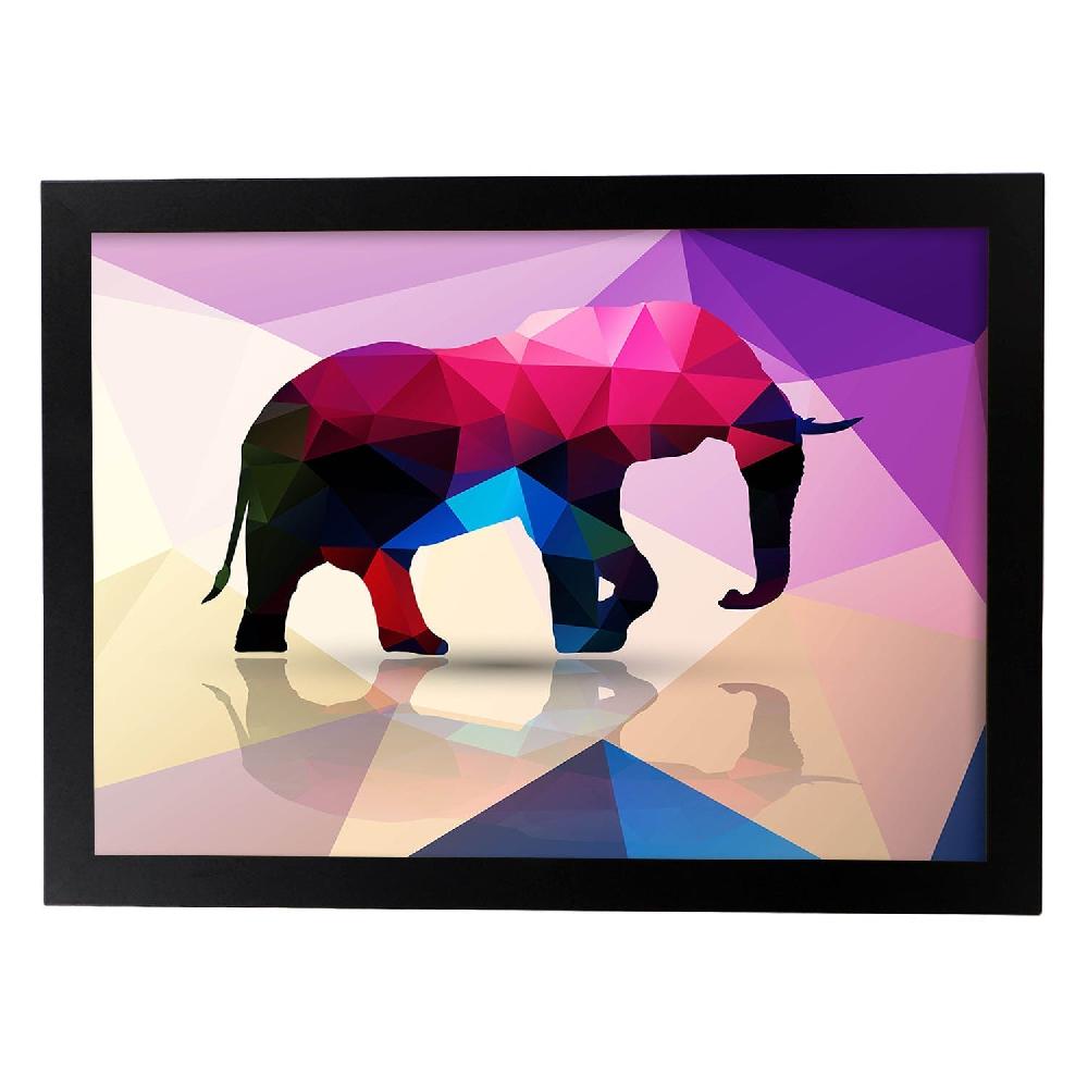 Nacnic Lámina De Elefante Geométrico A Color