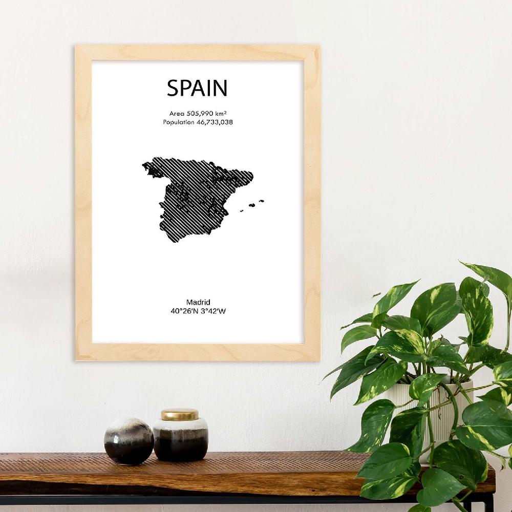Nacnic Lámina De España Y Continentes Del Mundo