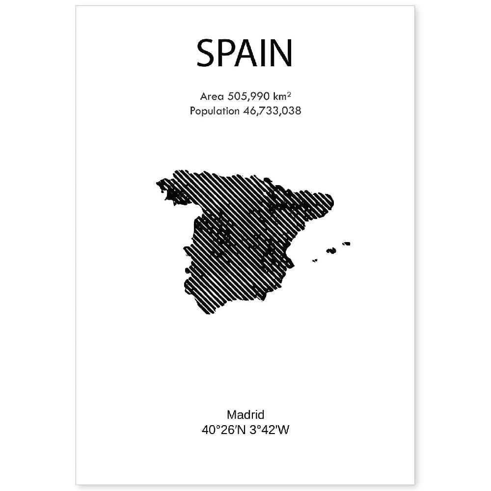 nacnic Lámina de España y Continentes del Mundo