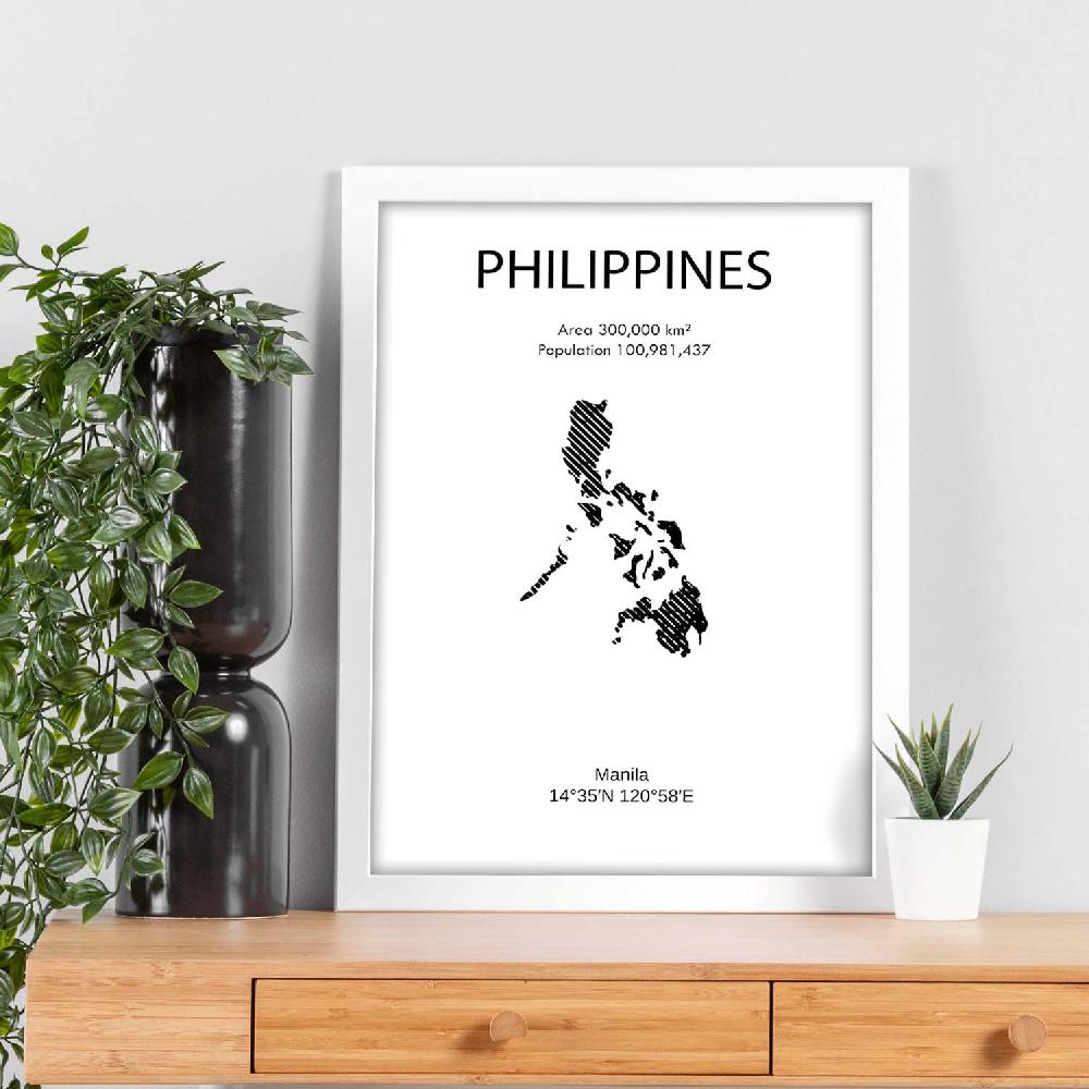 Nacnic Lámina De Filipinas Mundo