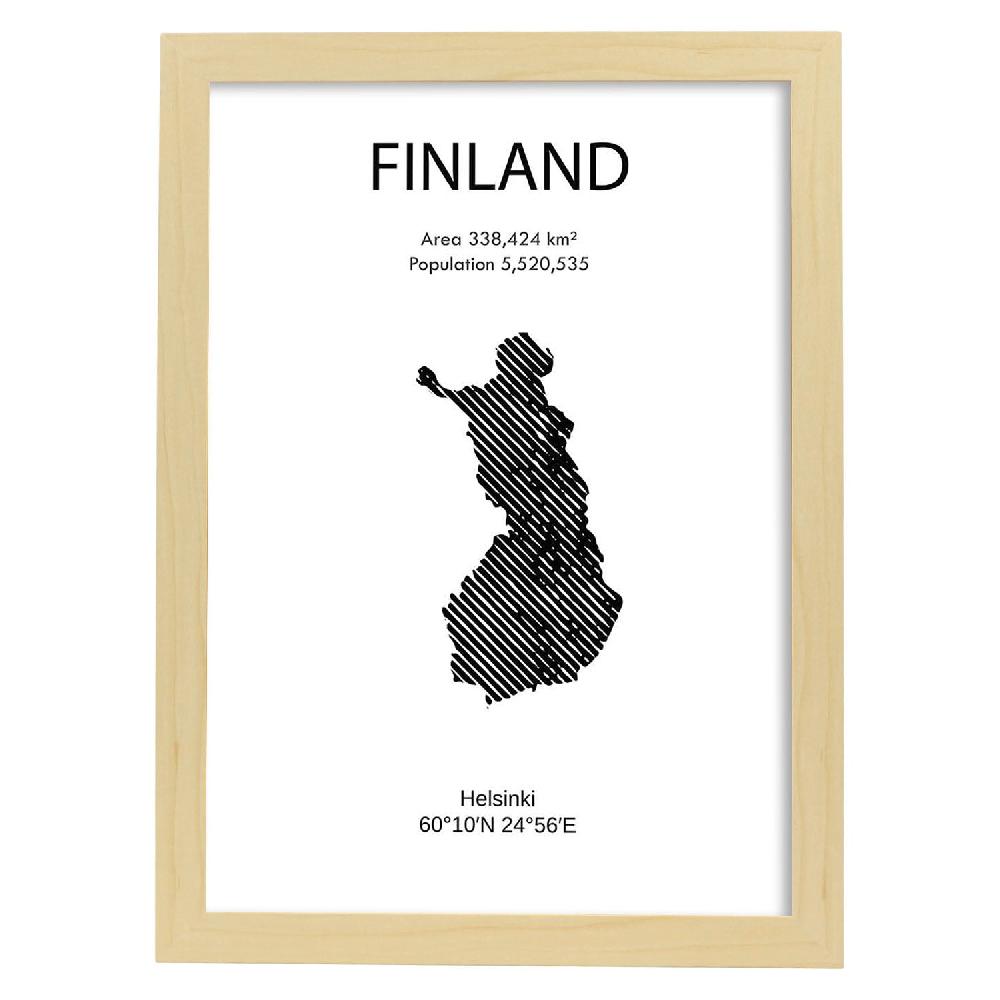 Nacnic Lámina De Finlandia Mundo