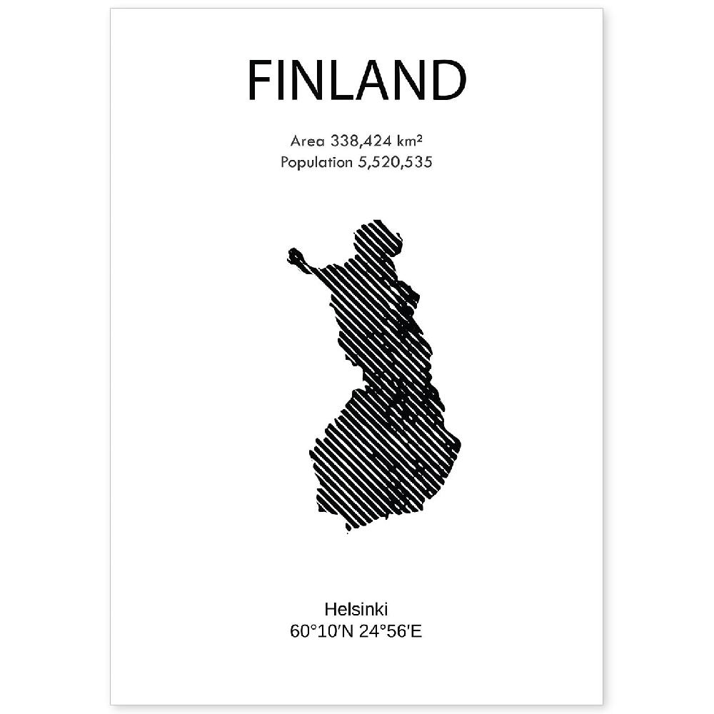 nacnic Lámina de Finlandia Mundo