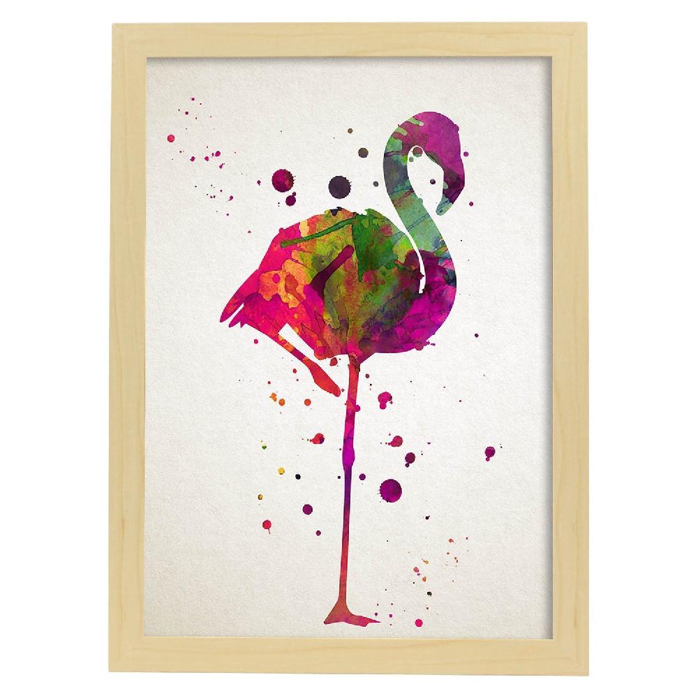 Nacnic Lámina De Flamenco Estilo Acuarela