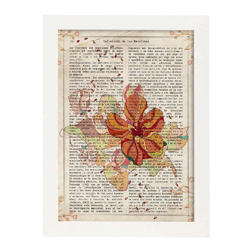 Nacnic Lámina De Flores Naranjas Estilo Antiguo