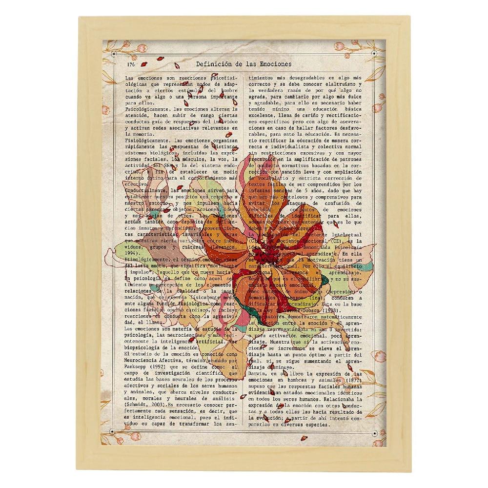 Nacnic Lámina De Flores Naranjas Estilo Antiguo