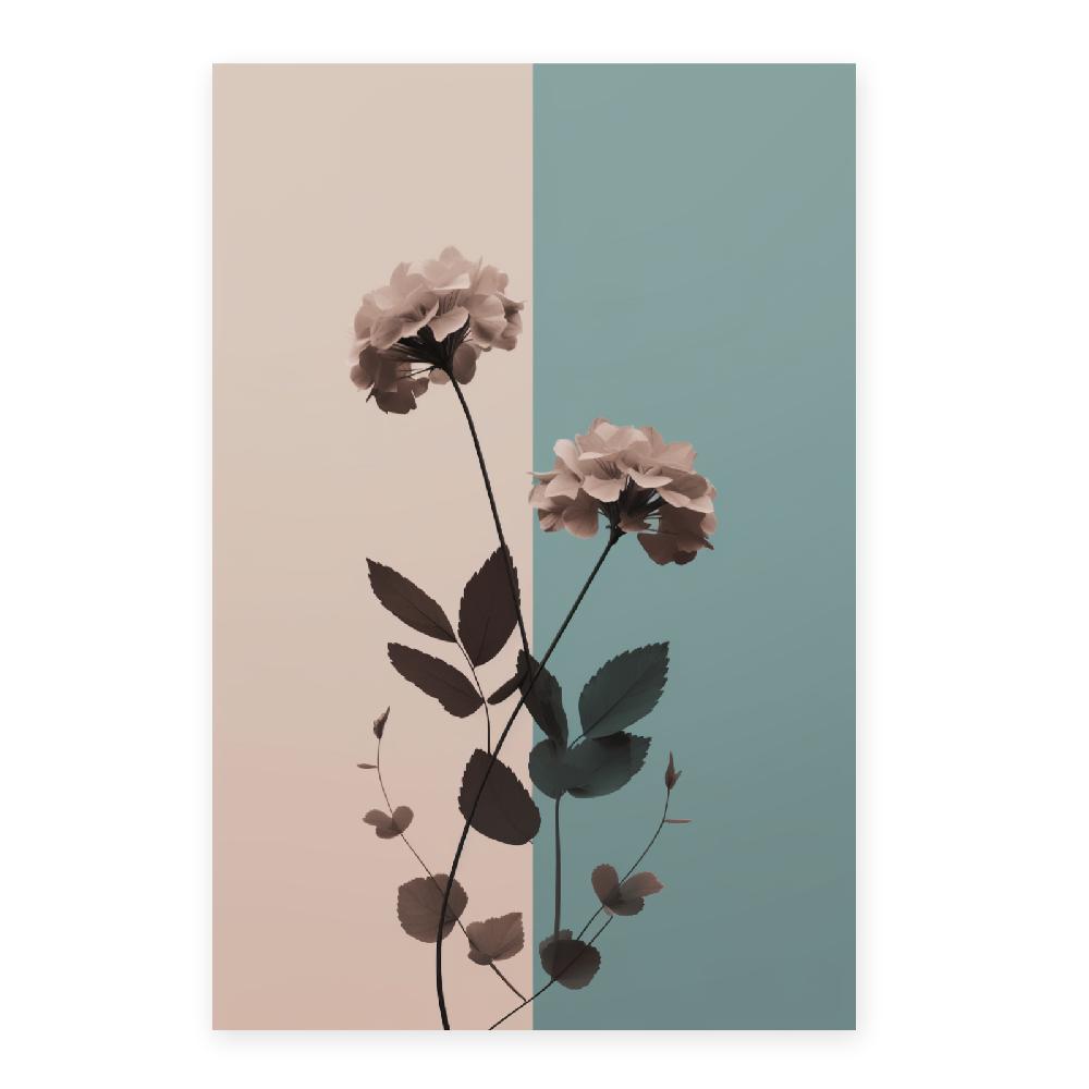 Nacnic Lámina De Flores Simples Con Marco Opcional