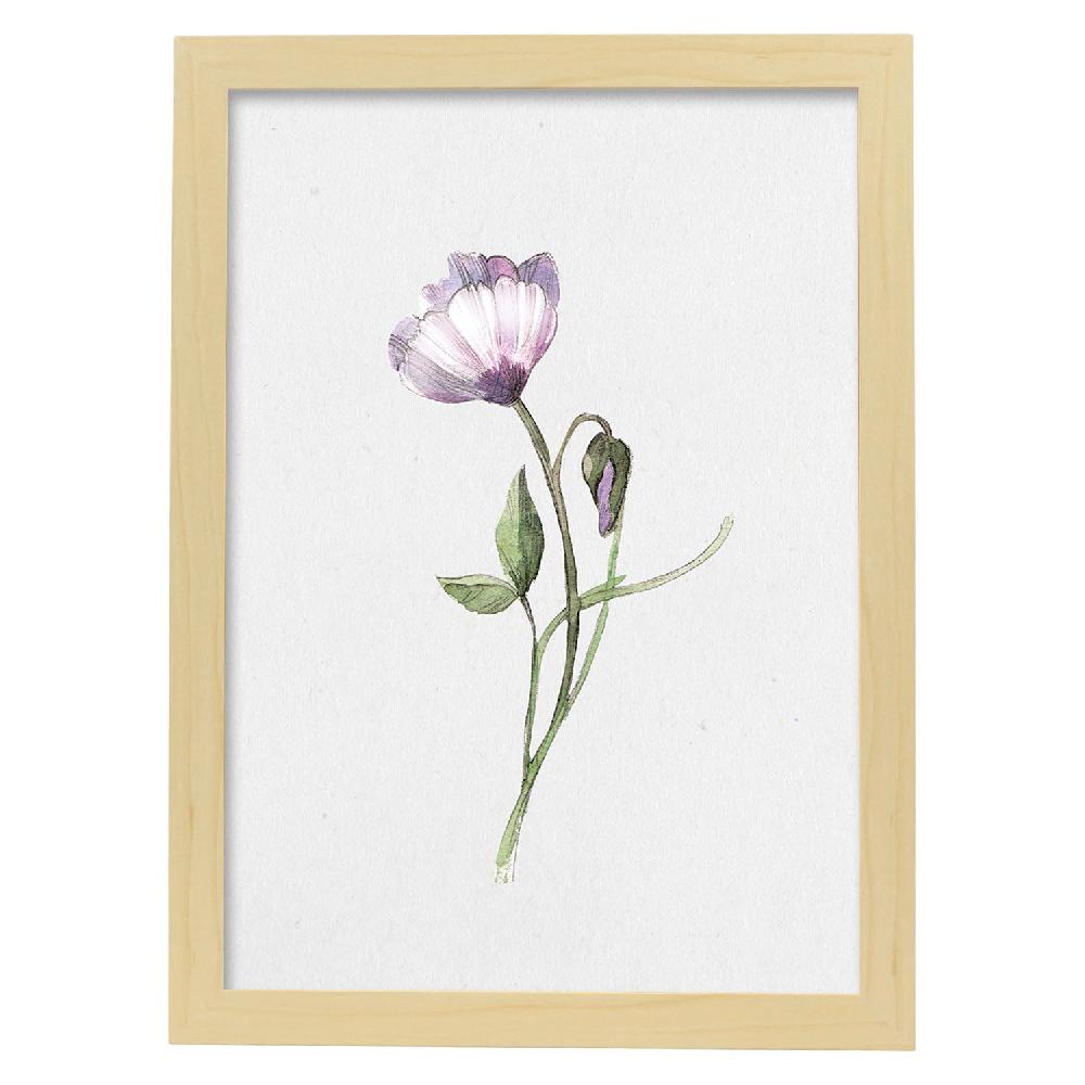 Nacnic Lámina De Flores Y Plantas Con Estilo Óleo