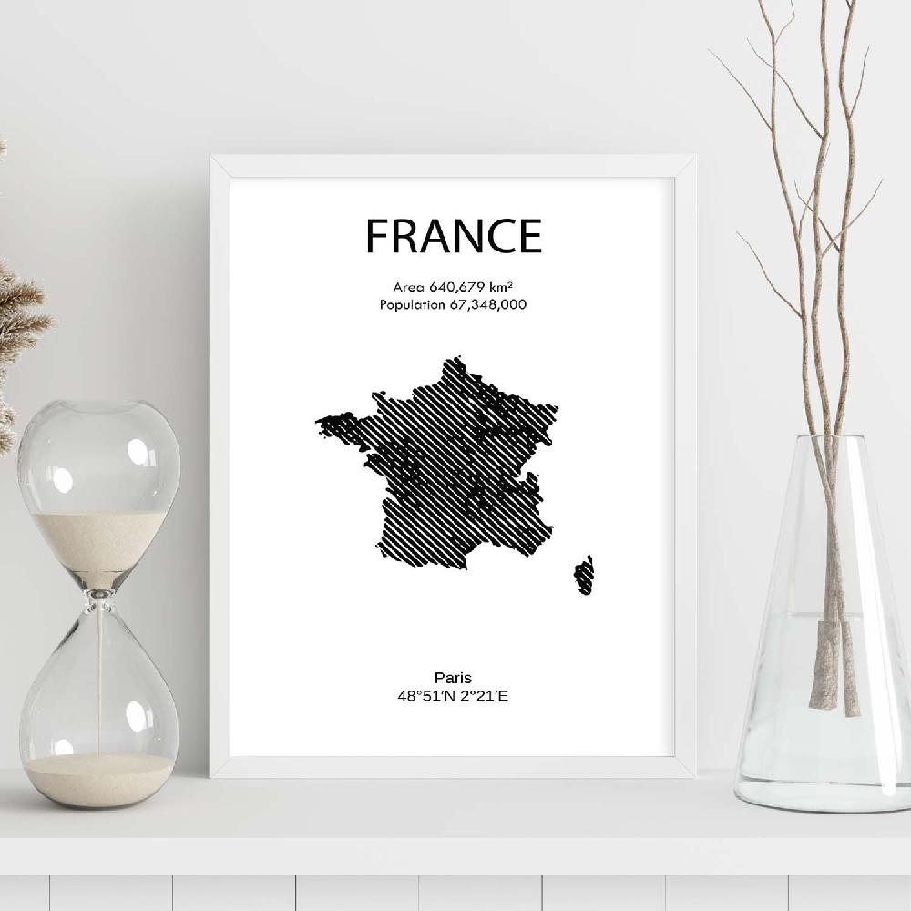 Nacnic Lámina De Francia Y Continentes