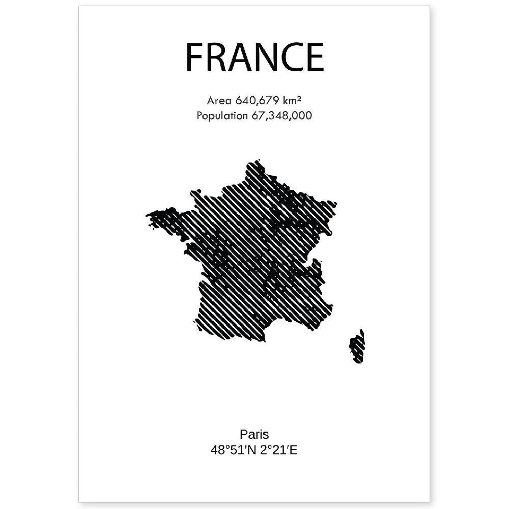 nacnic Lámina de Francia y Continentes