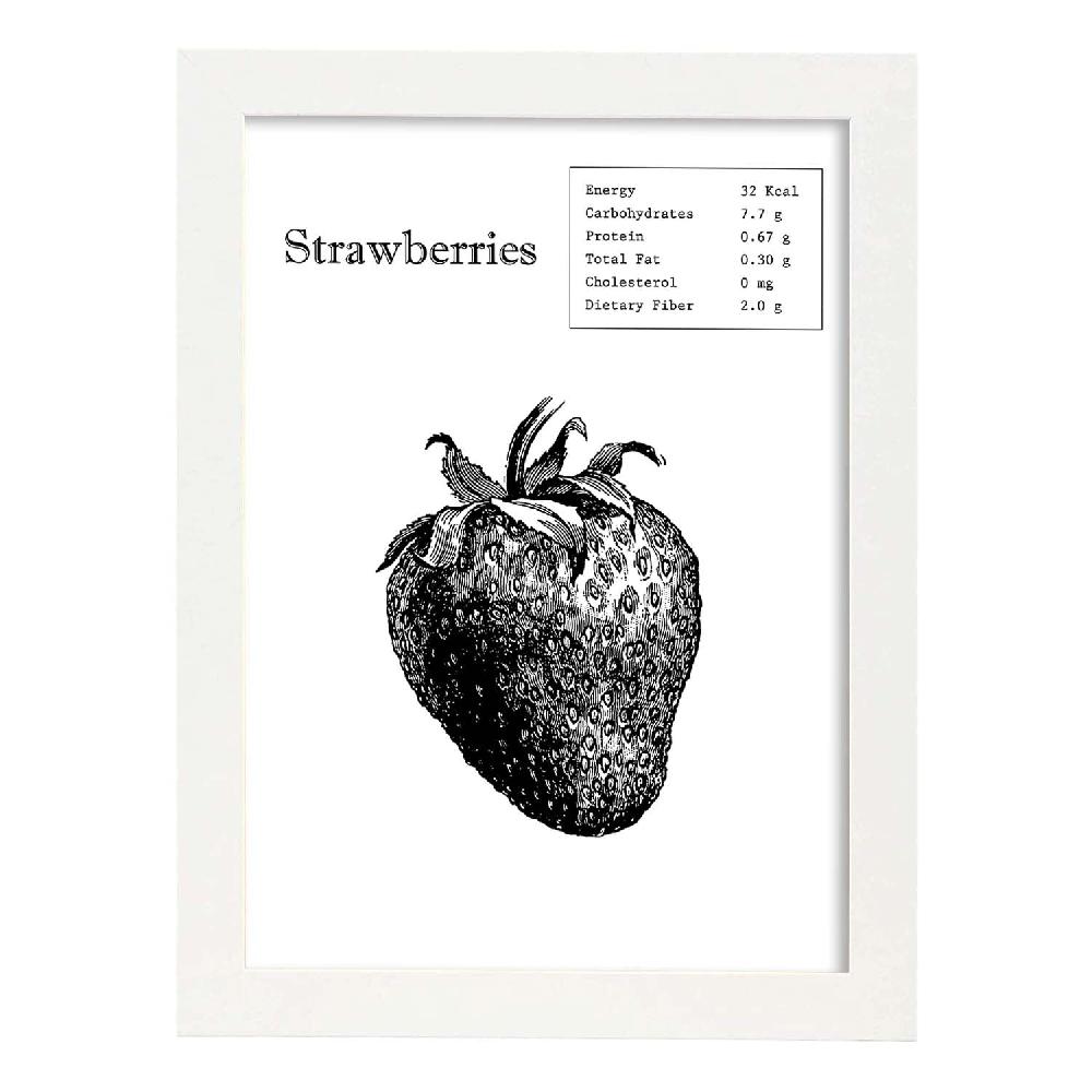 Nacnic Lámina De Fresas En Inglés