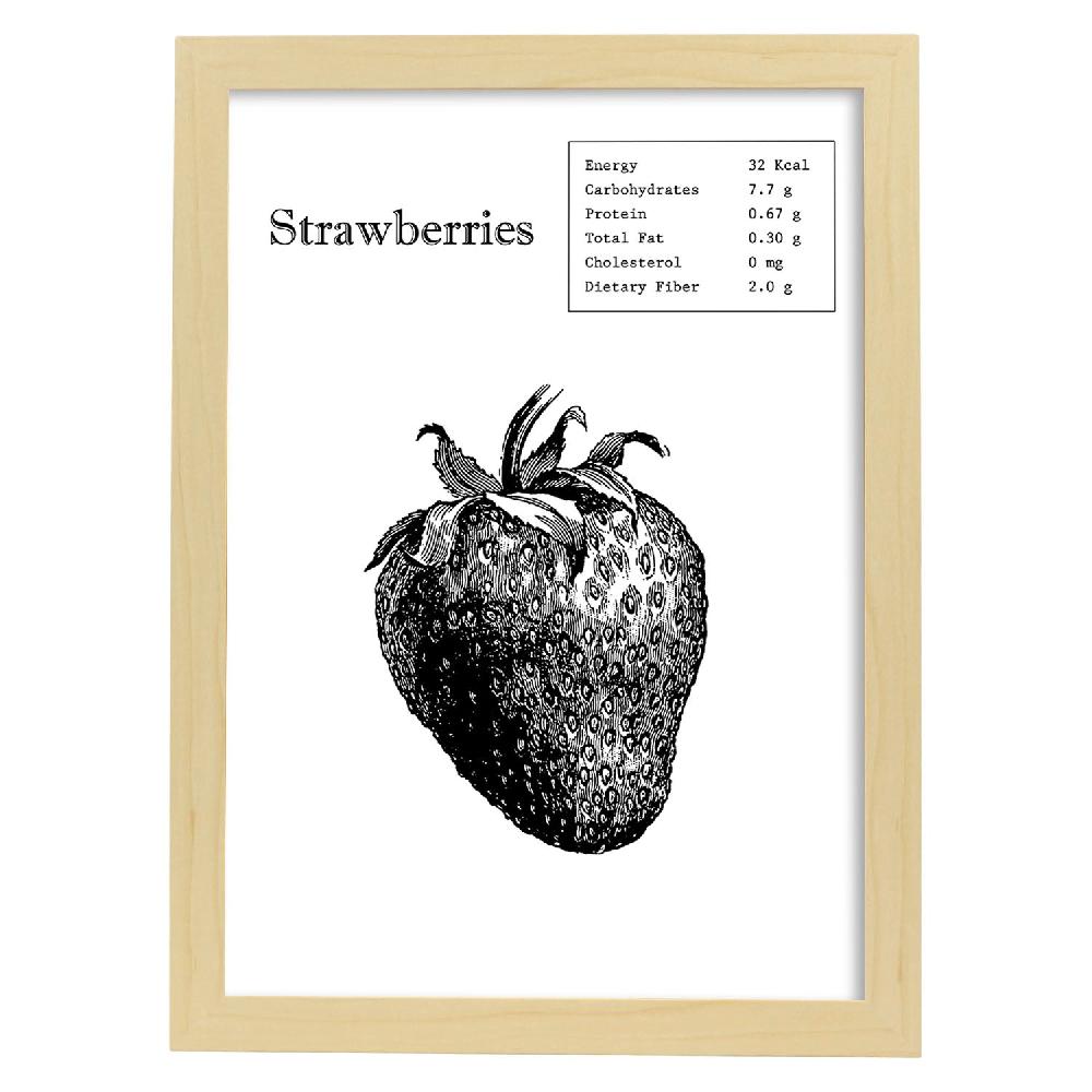 Nacnic Lámina De Fresas En Inglés