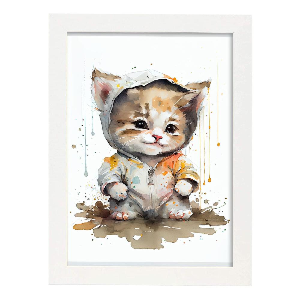 Nacnic Lámina De Gatito Bebé Nacnico Sonriendo