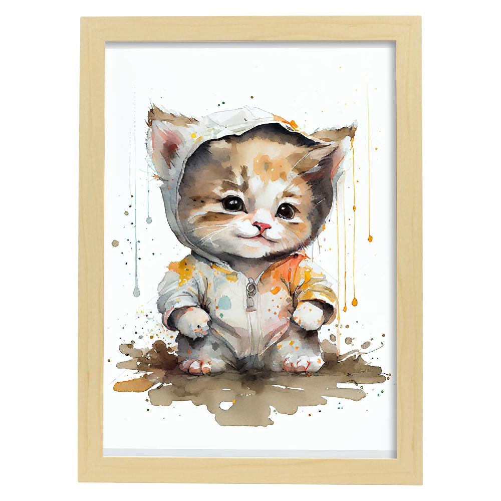 Nacnic Lámina De Gatito Bebé Nacnico Sonriendo