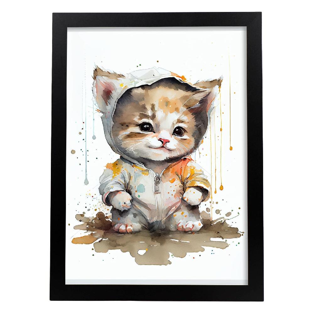 nacnic Lámina de Gatito Bebé Nacnico Sonriendo