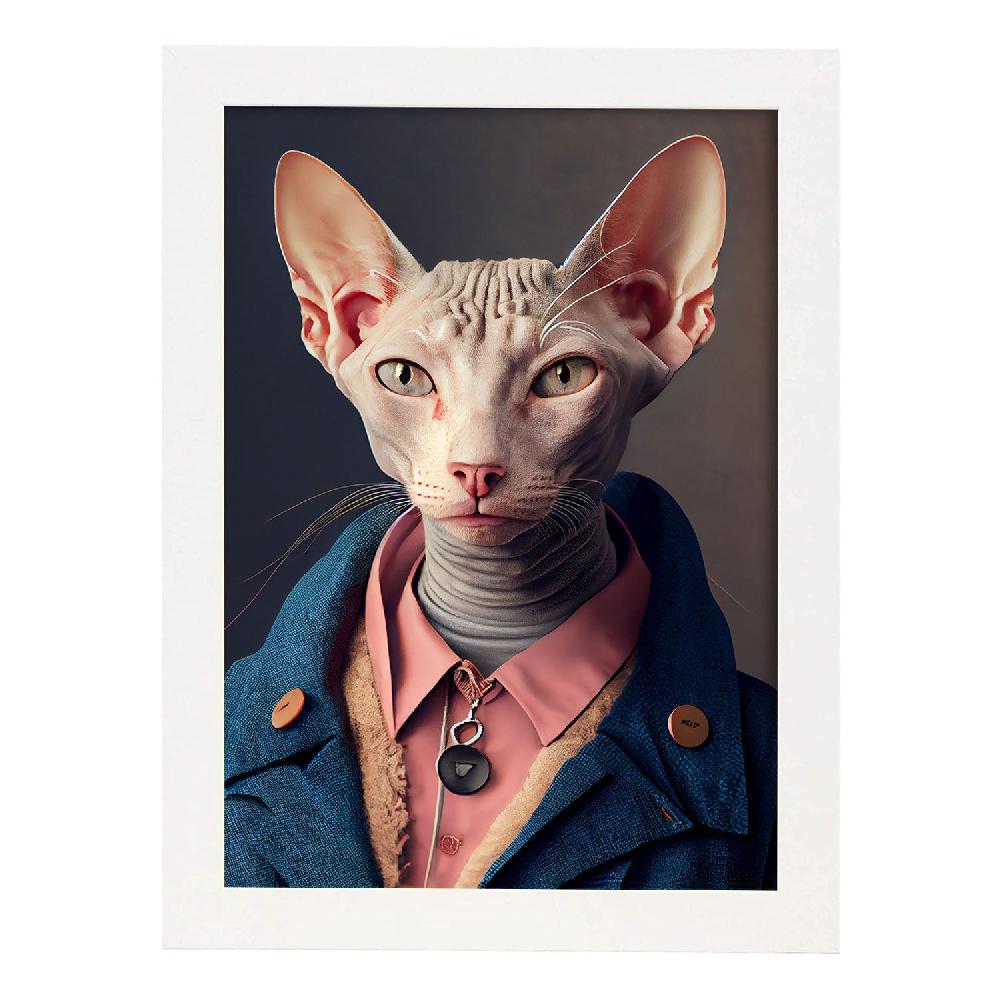 Nacnic Nacnic Lámina De Gato Egipcio Audaz En Estilo Fotografía Colorida
