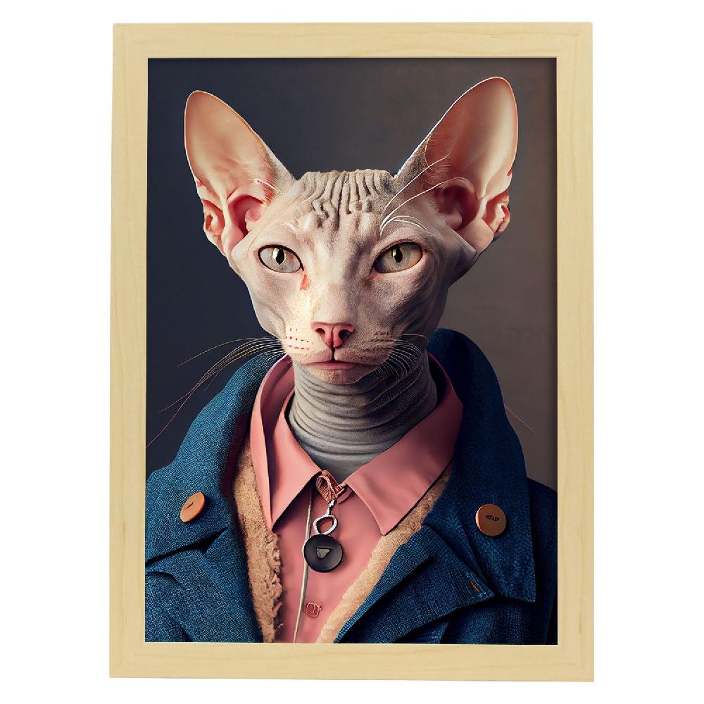Nacnic Nacnic Lámina De Gato Egipcio Audaz En Estilo Fotografía Colorida