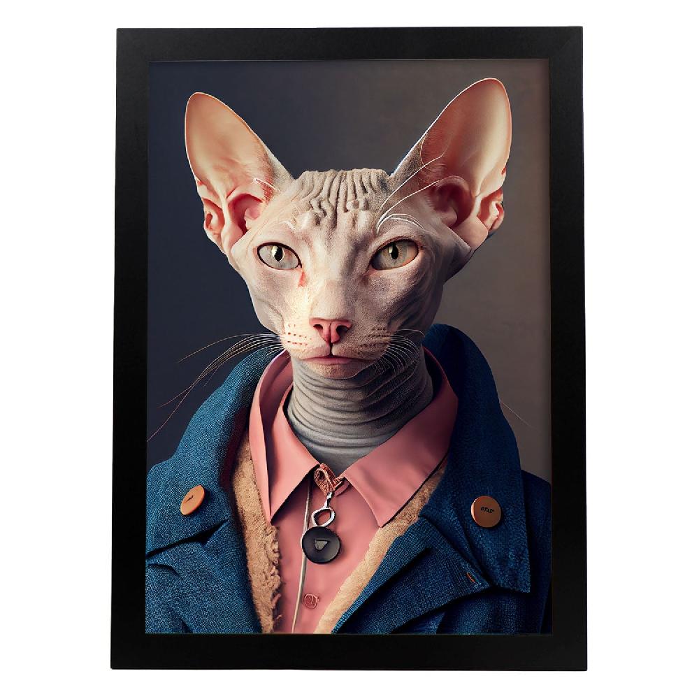 nacnic Nacnic Lámina de Gato Egipcio Audaz en Estilo Fotografía Colorida