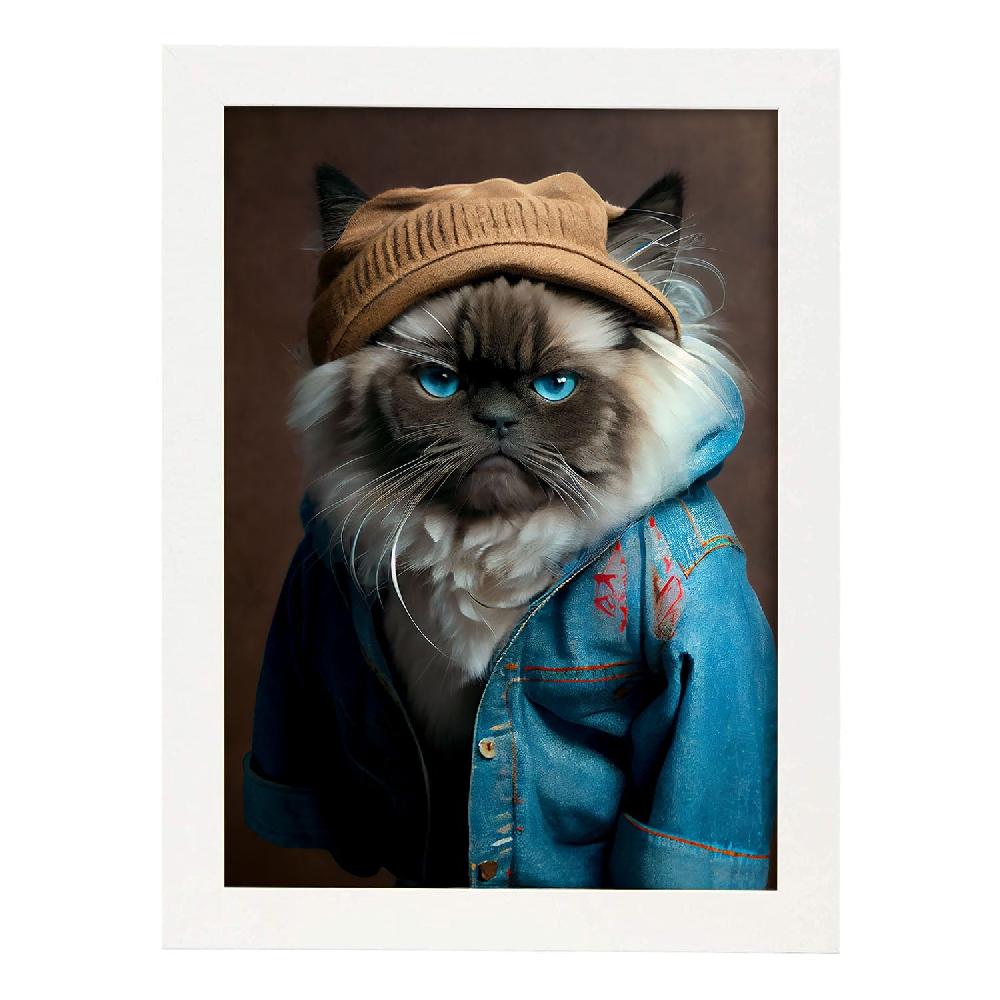 Nacnic Nacnic Lámina De Gato Himalaya Vestido En Ropa Humana