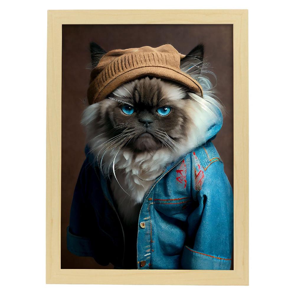 Nacnic Nacnic Lámina De Gato Himalaya Vestido En Ropa Humana