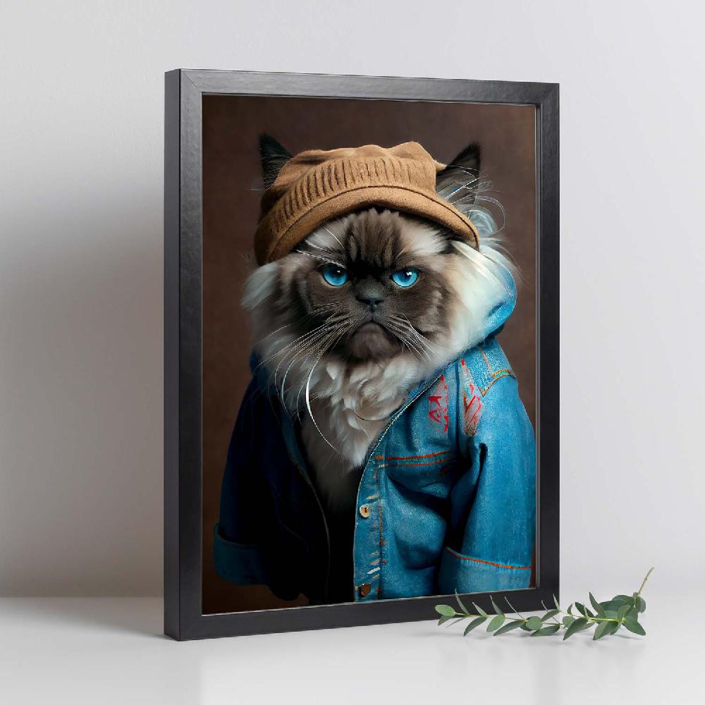 Nacnic Nacnic Lámina De Gato Himalaya Vestido En Ropa Humana