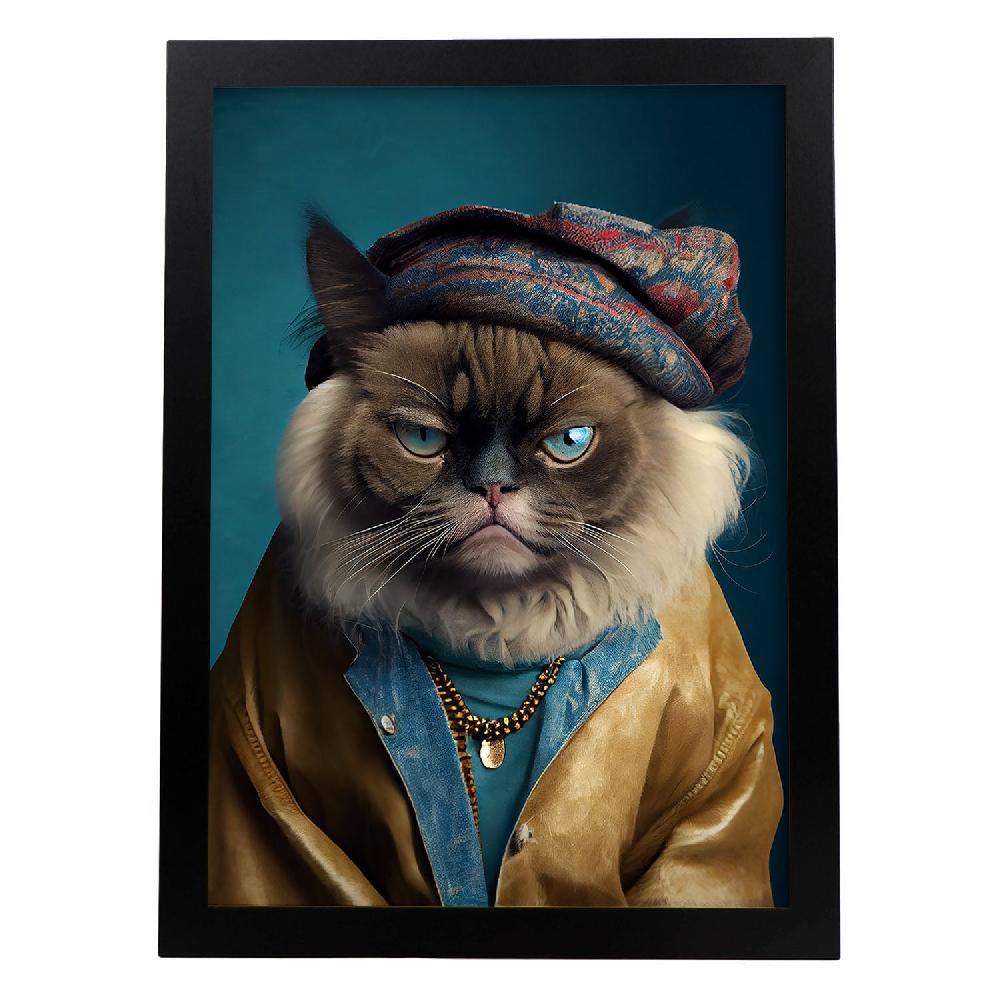 nacnic Nacnic Lámina de Gato Himalaya Vestido en Ropa Humana