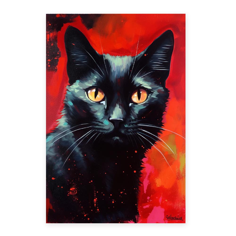 Nacnic Lámina De Gato Negro Adorable