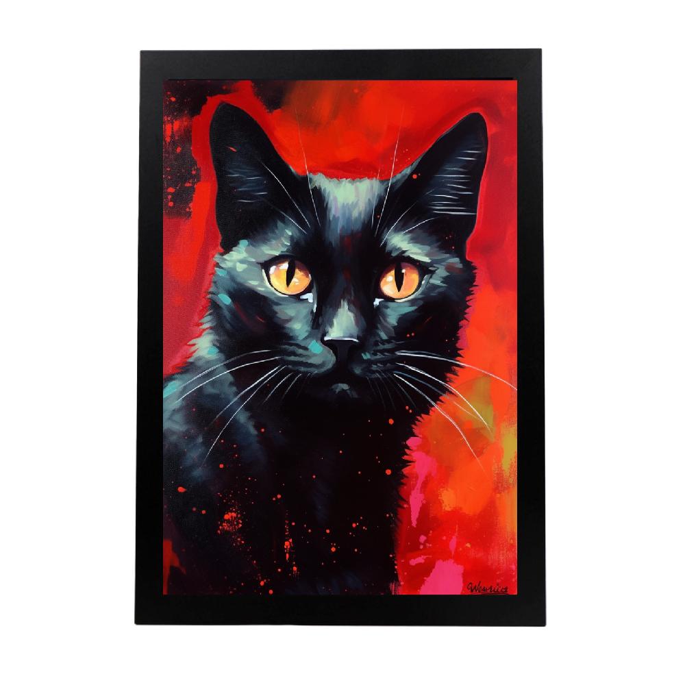 nacnic Lámina de Gato Negro Adorable
