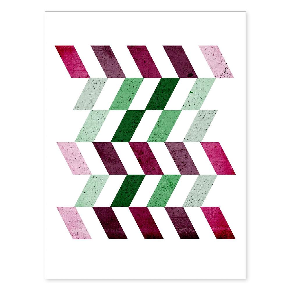 nacnic Lámina de Geometría Colorida y Lilas Verdes