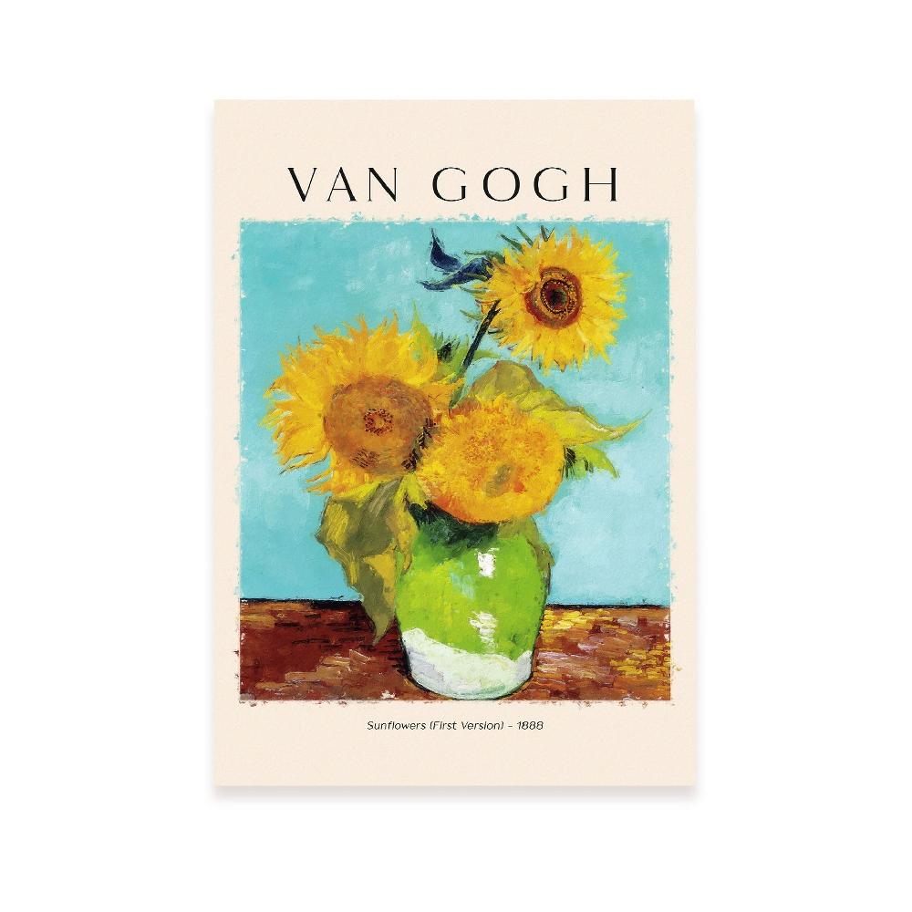 nacnic Lámina de Girasoles inspirada en Van Gogh
