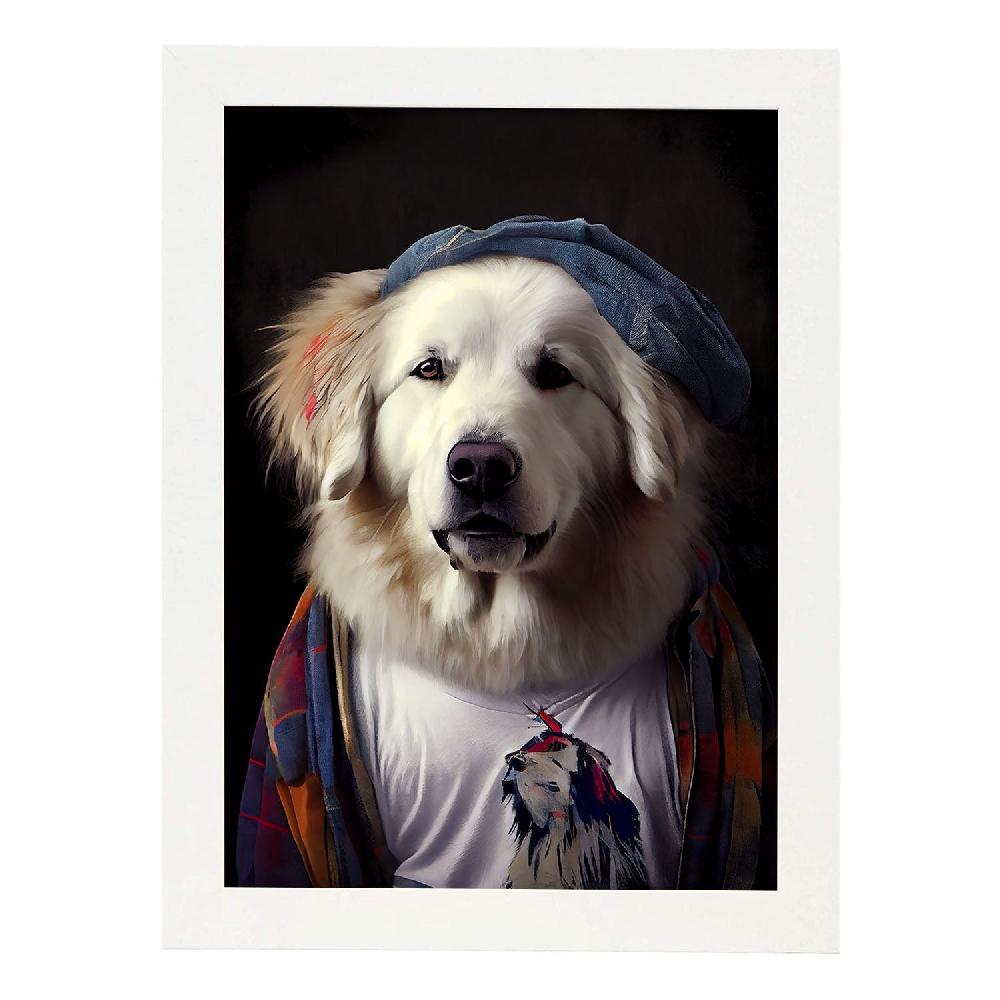 Nacnic Nacnic Lámina De Gran Pirineos Con Traje Humano