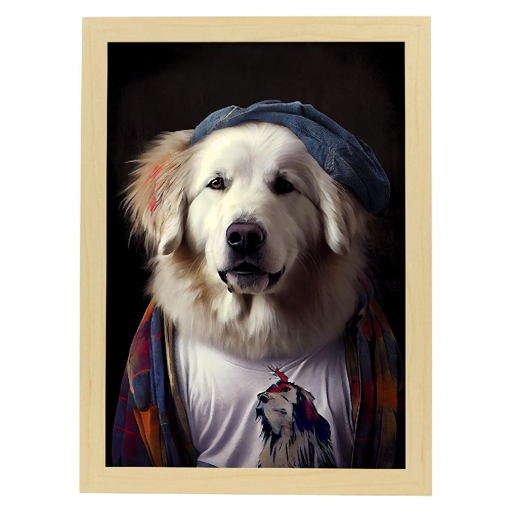 Nacnic Nacnic Lámina De Gran Pirineos Con Traje Humano