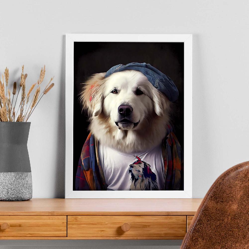 Nacnic Nacnic Lámina De Gran Pirineos Con Traje Humano