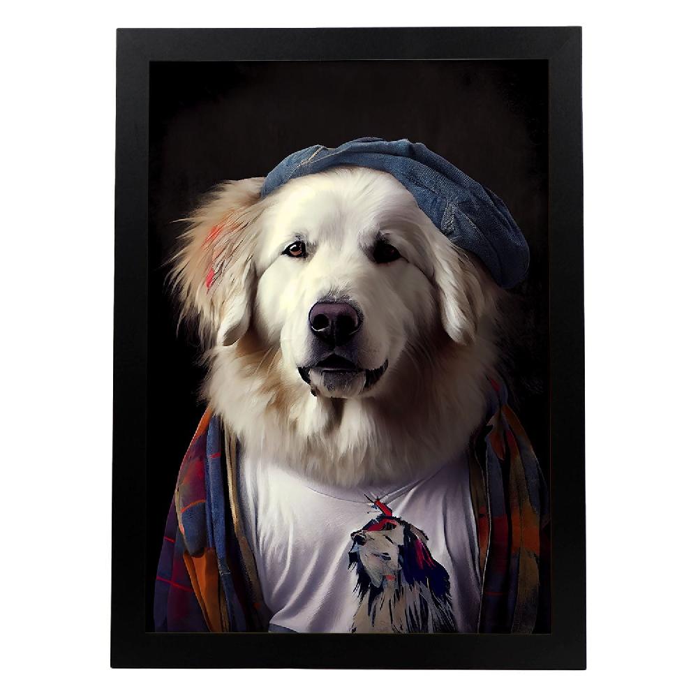 nacnic Nacnic Lámina de Gran Pirineos con Traje Humano